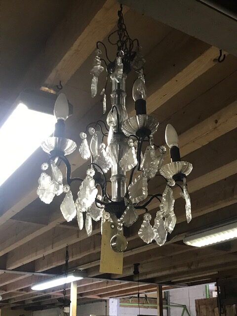 French Chandelier. With crystals Will be rewired and restored. Town and Country Antiques