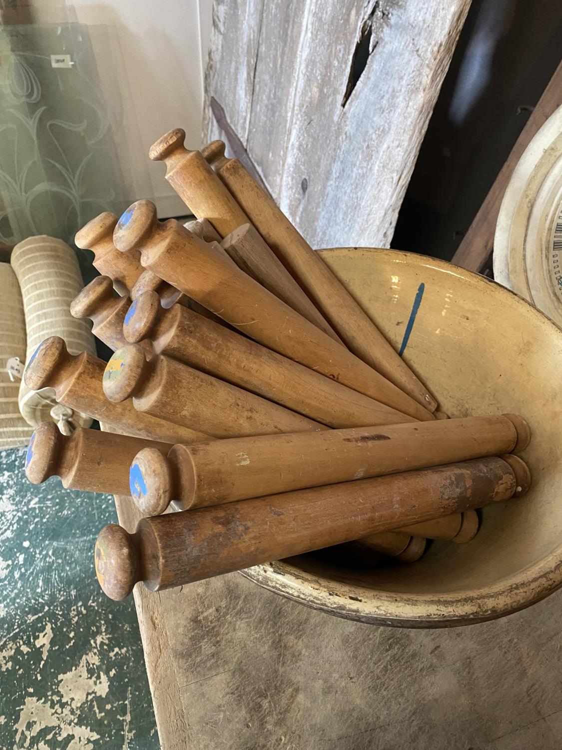 Old wooden Rolling Pins . Town and Country Antiques