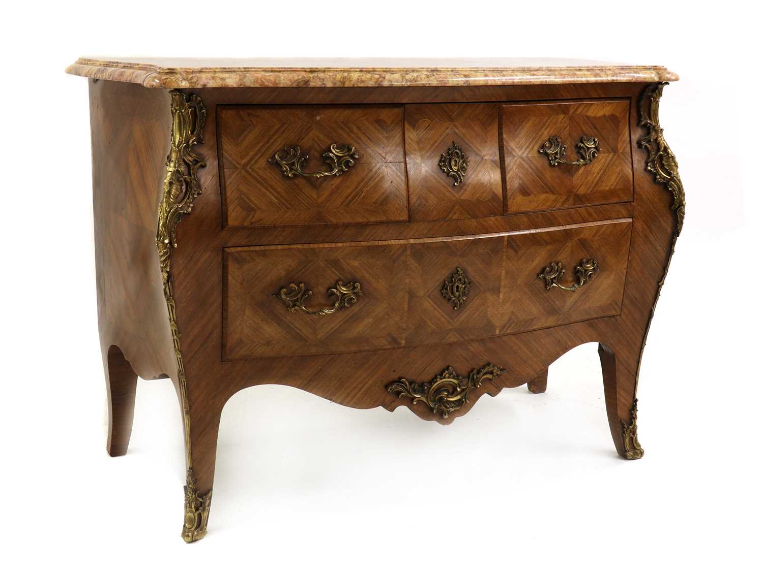 French Marbled top Commode. Town and Country Antiques.