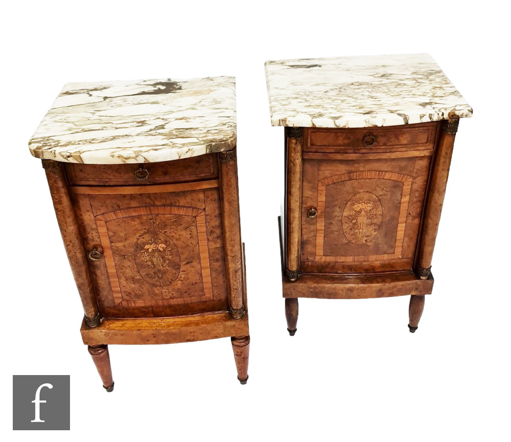 French Bedside cabinets in Walnut. Town and Country Antiques